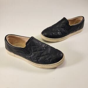 UGG Australia Fierce Deco Women’s Slip On Sneakers Black Leather 8.5 Comfort